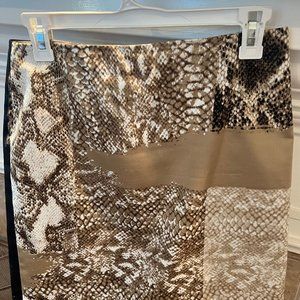 Tahari reptile print skirt